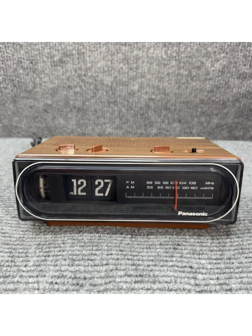 Vintage Panasonic RC-6015 Flip Clock AM FM Radio Back to the Future *Working